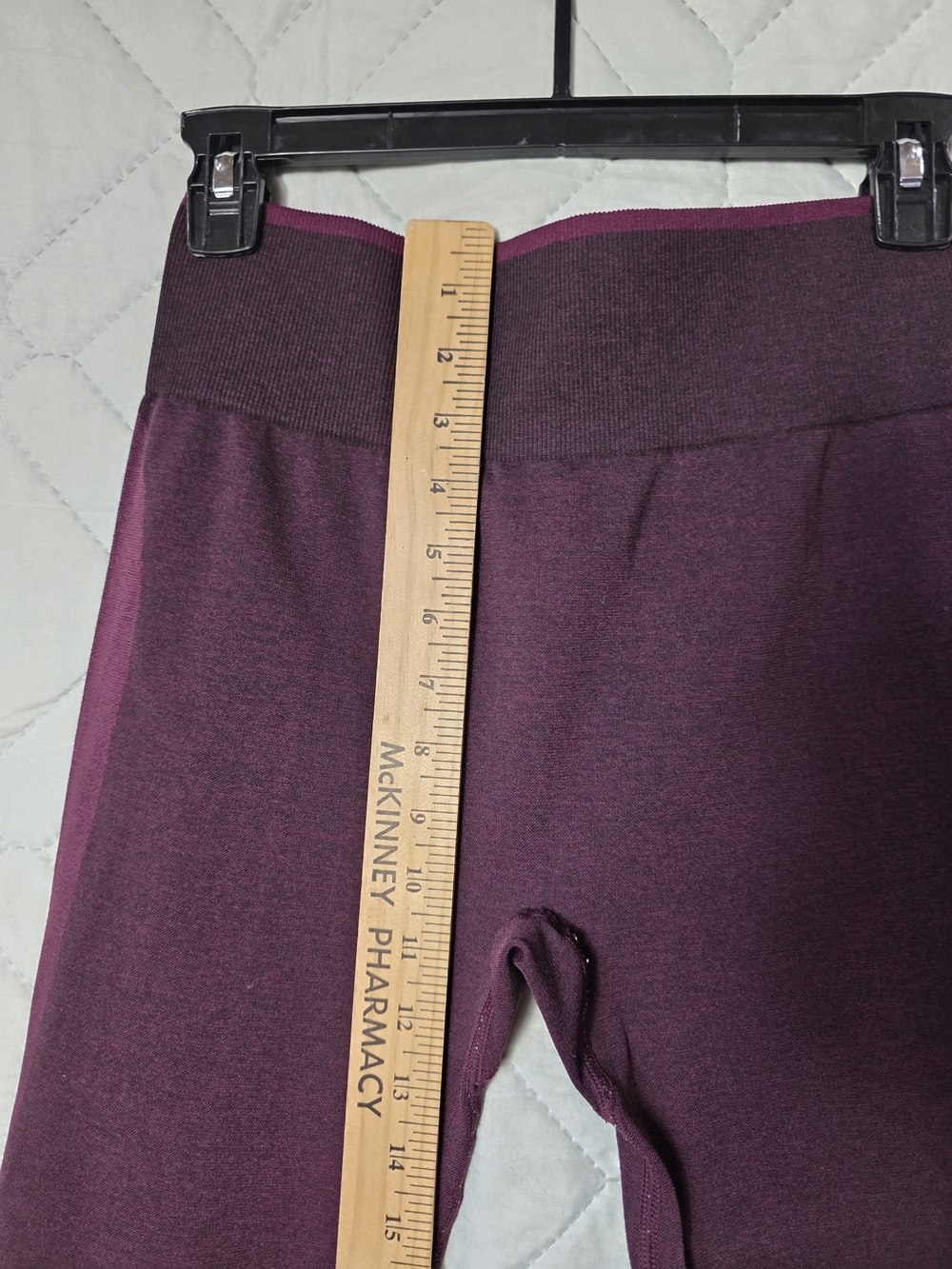 Victoria's Secret PINK Seamless Leggings Women Sz L Burgundy Activewear Pants - Picture 3 of 6